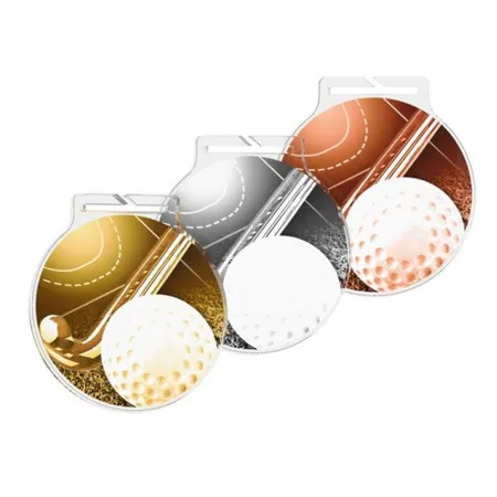 Akrylátová medaile MDAR60M18 | Pozemní hokej Barva: zlato, Stuha: ST13