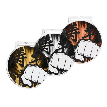 Akrylátová medaile MDAR60M22 | Bojová umění Barva: zlato, Stuha: ST5