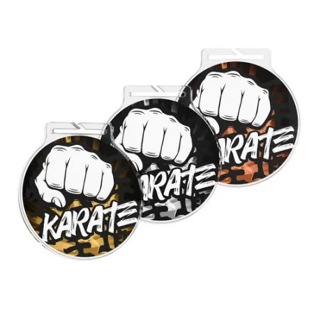 Akrylátová medaile MDAR60M25 | Bojová umění Barva: bronz, Stuha: ST1