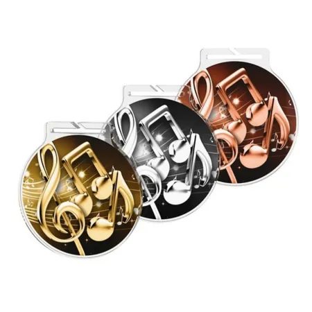 Akrylátová medaile MDAR60M29 | Hudba Barva: zlato, Stuha: ST13