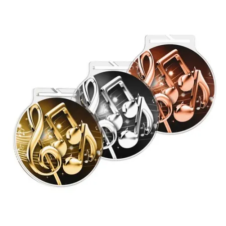 Akrylátová medaile MDAR60M29 | Hudba Barva: zlato, Stuha: ST13