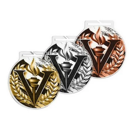 Akrylátová medaile MDAR60M30 Barva: stříbro, Stuha: ST13