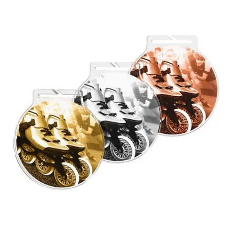 Akrylátová medaile MDAR60M31 | Bruslení Barva: zlato, Stuha: ST2