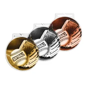 Akrylátová medaile MDAR60M39 | Softball Barva: stříbro, Stuha: ST8