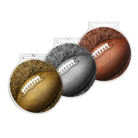 Akrylátová medaile MDAR60M47 | Americký fotbal Barva: bronz, Stuha: ST14