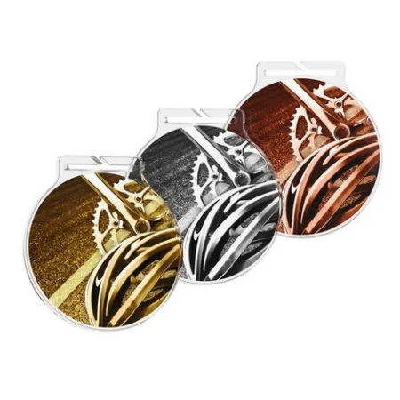 Akrylátová medaile MDAR60M52 | Cyklistika Barva: bronz, Stuha: ST11