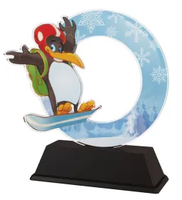 Akrylátová trofej AKEKC001M20 | Snowboard Výška cm: 8.5, Šířka cm: 6