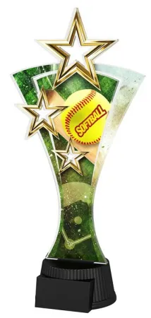 Akrylátová trofej ASTAR001M12 | Softball Výška cm: 20