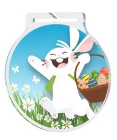 Akrylátová medaile MDAV60M01 | Velikonoce Stuha: ST8, MD průměr: 6