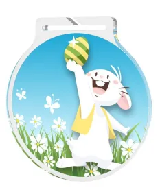 Akrylátová medaile MDAV60M02 | Velikonoce Stuha: ST7, MD průměr: 6