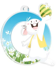 Akrylátová medaile MDAV10M03 | Velikonoce Stuha: ST3, MD průměr: 7