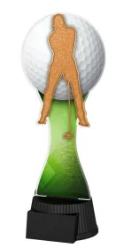 Akrylátová trofej GACUTCMG03 | Golf Výška cm: 19, Šířka cm: 8.5