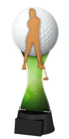 Akrylátová trofej GACUTCMG06 | Golf Výška cm: 19, Šířka cm: 8.5
