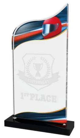 Akrylátová trofej APLA006M08 | Motorsport Výška cm: 18, Šířka cm: 10