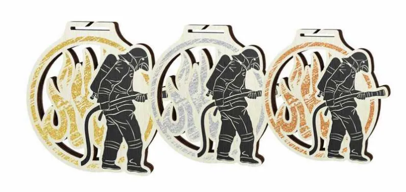 Medaile MDAW004M16 | Hasiči Průměr cm: 9, Stuha: ST15