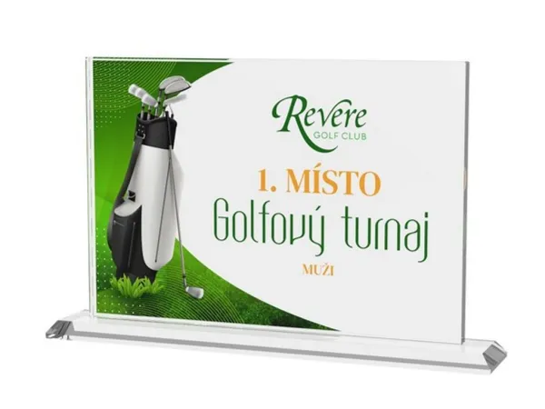 Skleněná trofej CR21001M03 | Golf Výška cm: 20