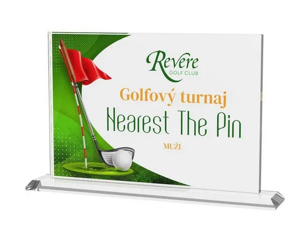 Skleněná trofej CR21001M04 Výška cm: 18