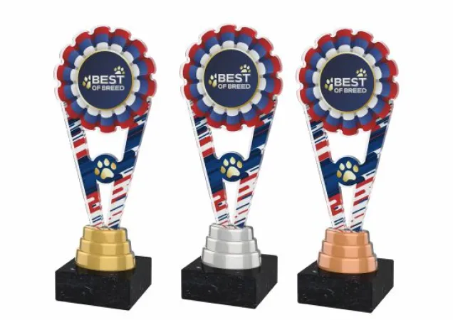 Akrylátová trofej ACUTM77 | Kynologie Výška cm: 24, Barva: bronz, Podstavec: černý