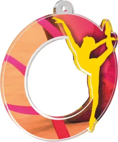 Akrylátová medaile MDA0010M40 | Gymnastika Stuha: ST4, MD průměr: 5