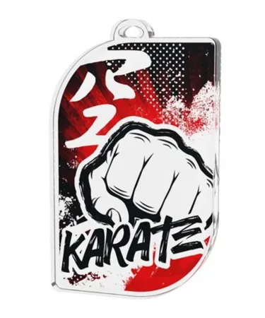 Akrylátová medaile MDA50M07 | Bojová umění Stuha: ST3, Tloušťka mm: 3