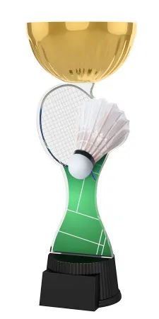 Akrylátová trofej ACUPCGMINIM21 | Badminton Výška cm: 20,5