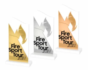 Akrylátová trofej APLA009M03 | Hasiči Barva: zlato