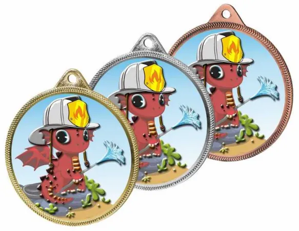 Medaile MDLHM09 | Hasiči Barva: stříbro, Stuha: ST2