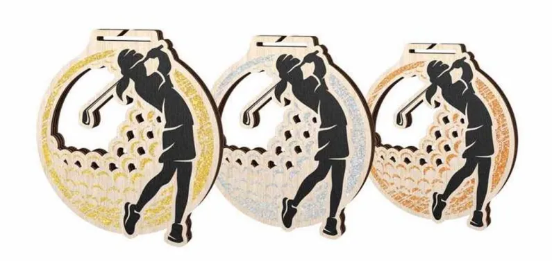 Medaile MDAW004M02 | Golf Průměr cm: 7, Stuha: ST1