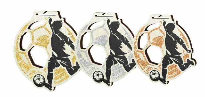 Medaile MDAW004M03 | Fotbal Průměr cm: 9, Stuha: ST5