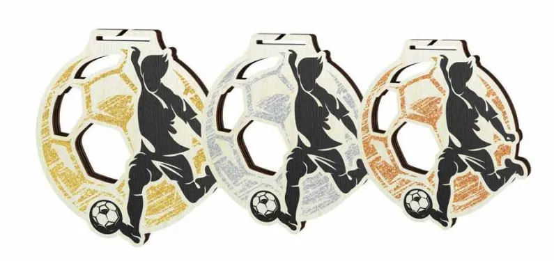 Medaile MDAW004M03 | Fotbal Průměr cm: 9, Stuha: ST5