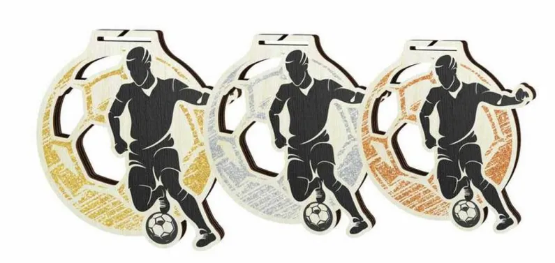 Medaile MDAW004M04 | Fotbal Průměr cm: 9, Stuha: ST3