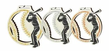 Medaile MDAW004M07 | Baseball Průměr cm: 9, Stuha: ST3