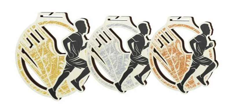 Medaile MDAW004M12 | Atletika Průměr cm: 8, Stuha: ST15