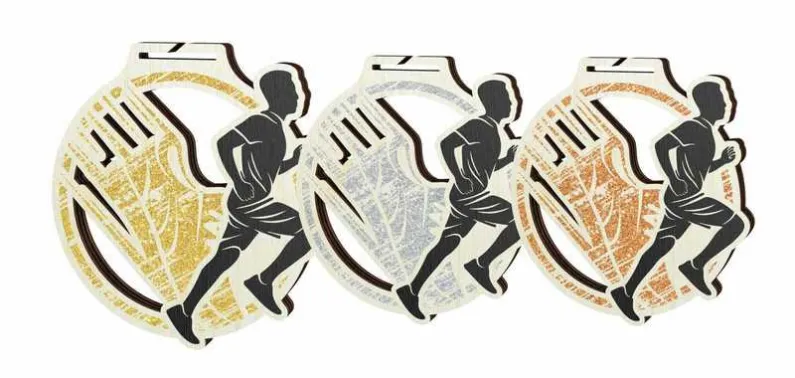 Medaile MDAW004M12 | Atletika Průměr cm: 8, Stuha: ST15