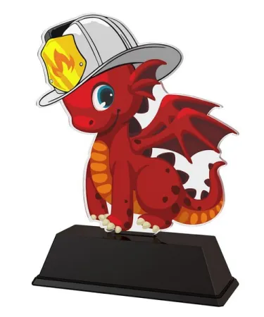 Akrylátová trofej FA200M22 | Hasiči Výška cm: 14, Šířka cm: 11