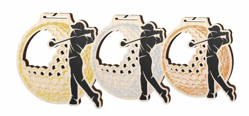 Medaile MDAW004M01 | Golf Průměr cm: 9, Stuha: ST15