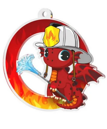 Akrylátová medaile MDAH0019 | Hasiči Stuha: ST8, MD průměr: 5