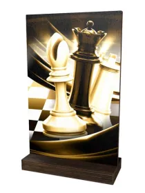 Dřevěná plaketa WPLAR01M12 | Šachy Výška cm: 27