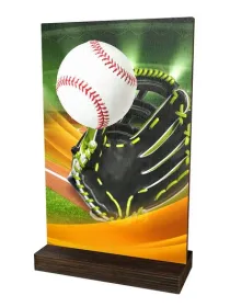 Dřevěná plaketa WPLA01M10 | Baseball Výška cm: 23