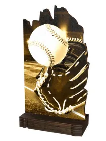 Dřevěná plaketa WPLAR02M10 | Baseball Výška cm: 22