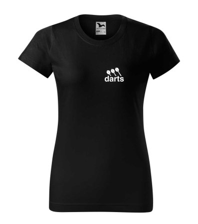 Tričko dámské s potiskem DARTS - black XS