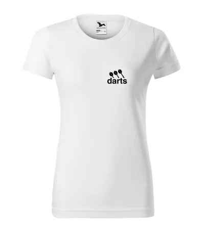 Tričko dámské s potiskem DARTS - white 3XL