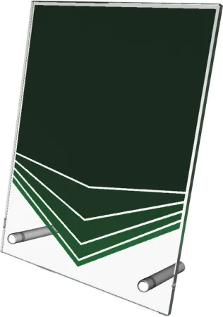 Skleněná trofej CR3099 Výška cm: 24, Šířka cm: 18