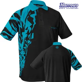 Harrows Košile Rapide - Black & Aqua Blue - 5XL
