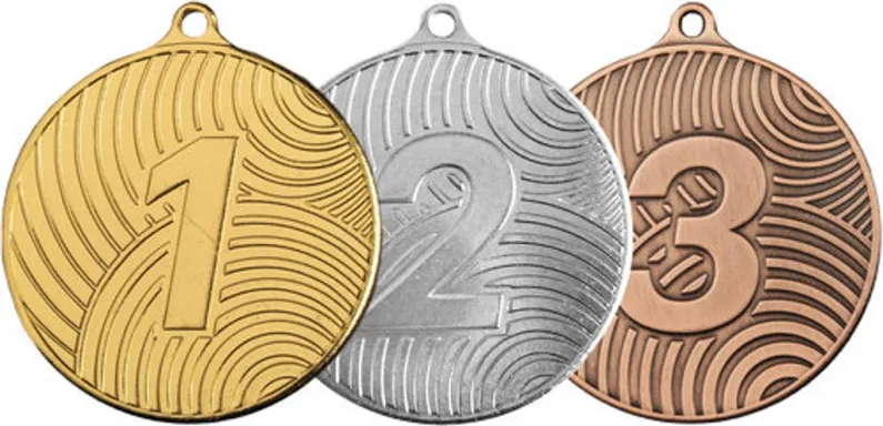 Medaile VMD0089 | Čísla Barva: stříbro, Stuha: ST5