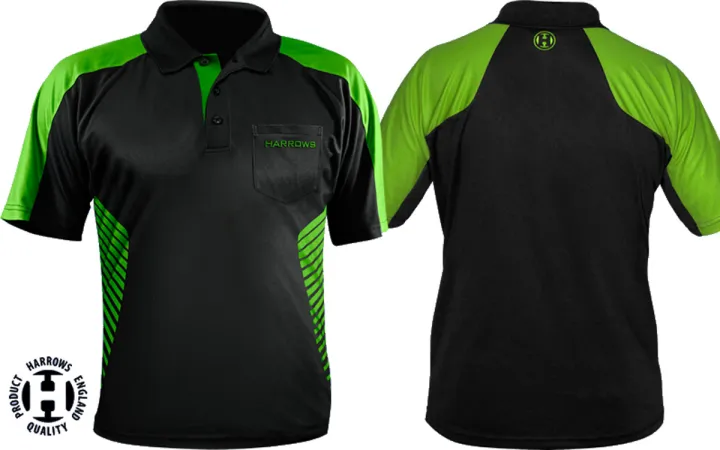 Harrows Košile Vivid - Black & Green - XXL