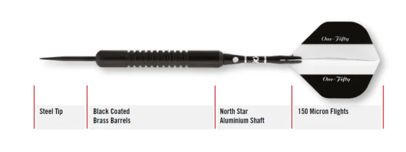 Elkadart Šipky Steel One Fifty Black - 22g